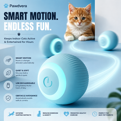 Pawdvera™ Interactive Cat Ball