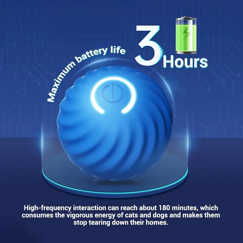 Interactive Smart Dog Toy Ball - Automatic Moving, Bouncing & Rolling USB Chew Toy for Puppies