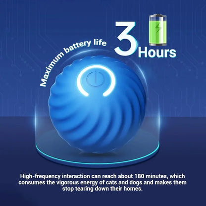 Interactive Smart Dog Toy Ball - Automatic Moving, Bouncing & Rolling USB Chew Toy for Puppies